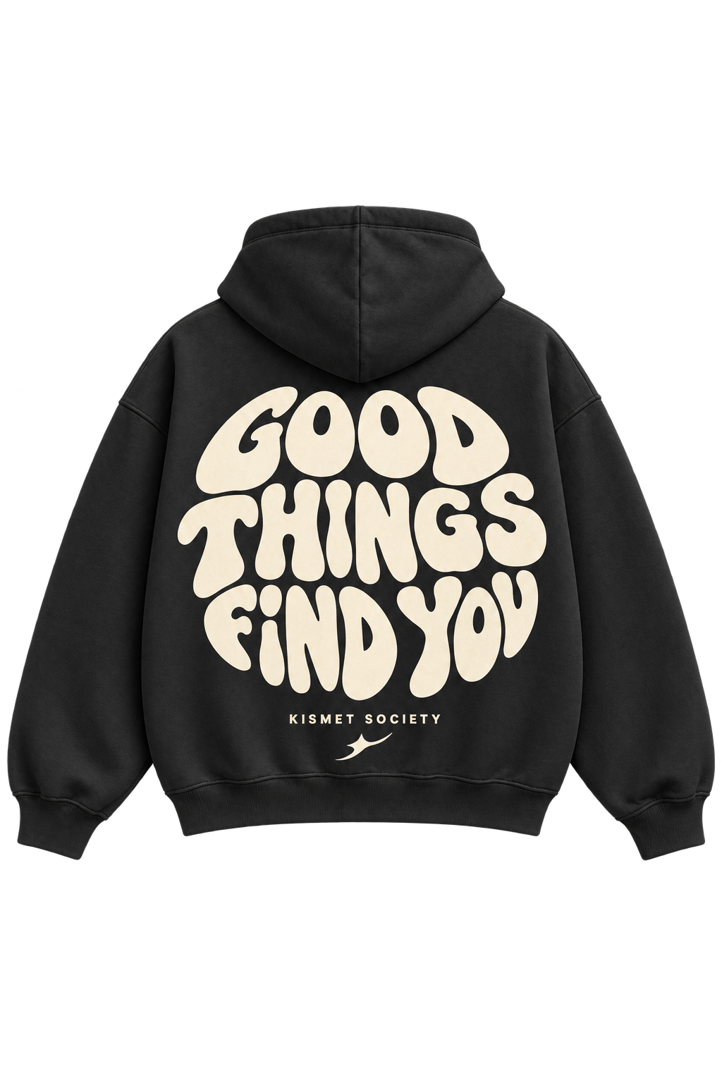 Good Things Find You Hoodie Negro - espalda