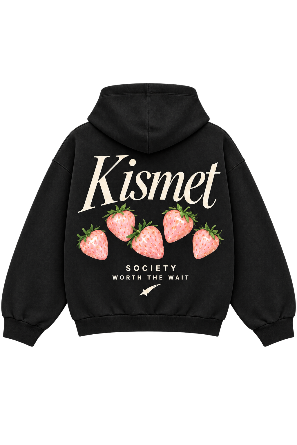 Worth The Wait Hoodie Negro - espalda