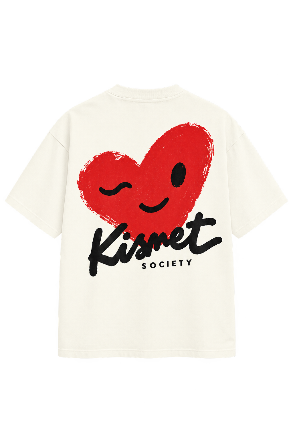 Lucky Heart Tee Hueso - espalda