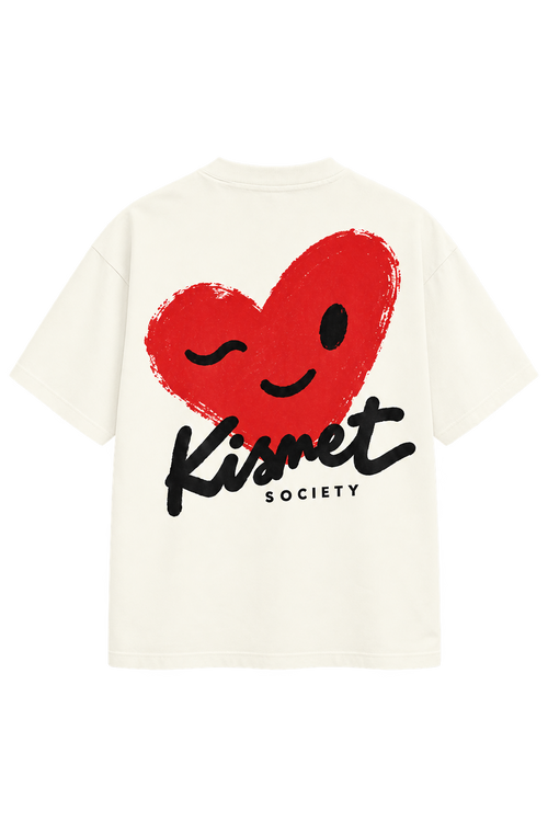 Lucky Heart Tee Hueso - espalda