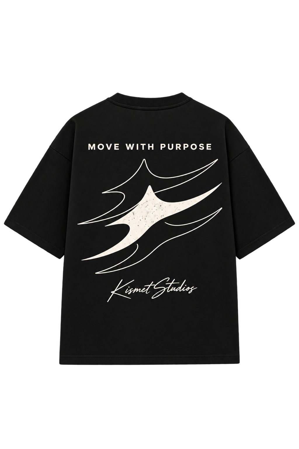 Move With Purpose Tee Negro - espalda