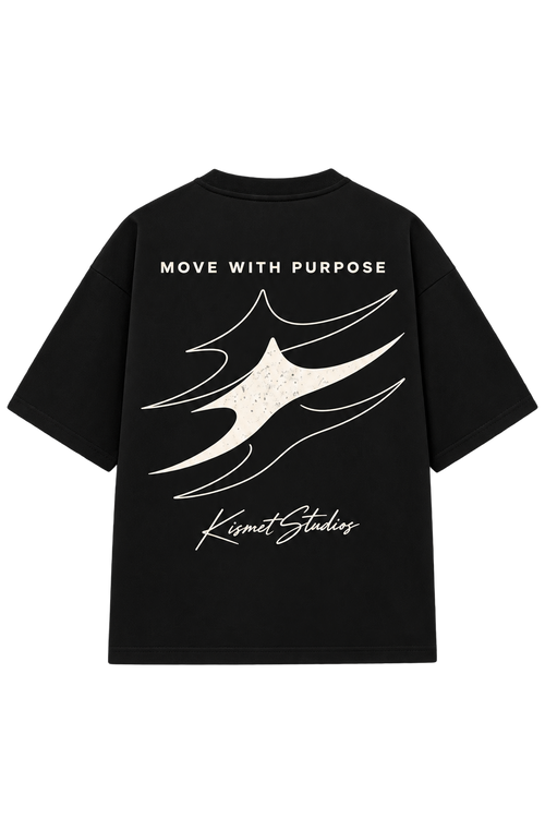 Move With Purpose Tee Negro - espalda
