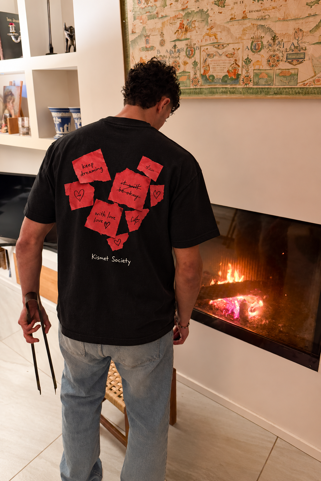 Love Notes Tee Negro - puesta