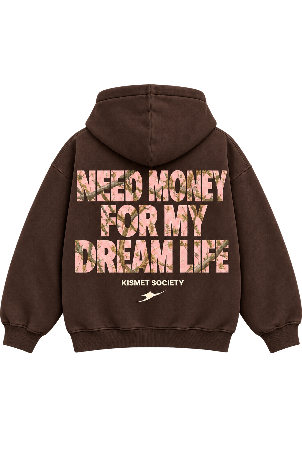Dream Life Hoodie Chocolate - espalda