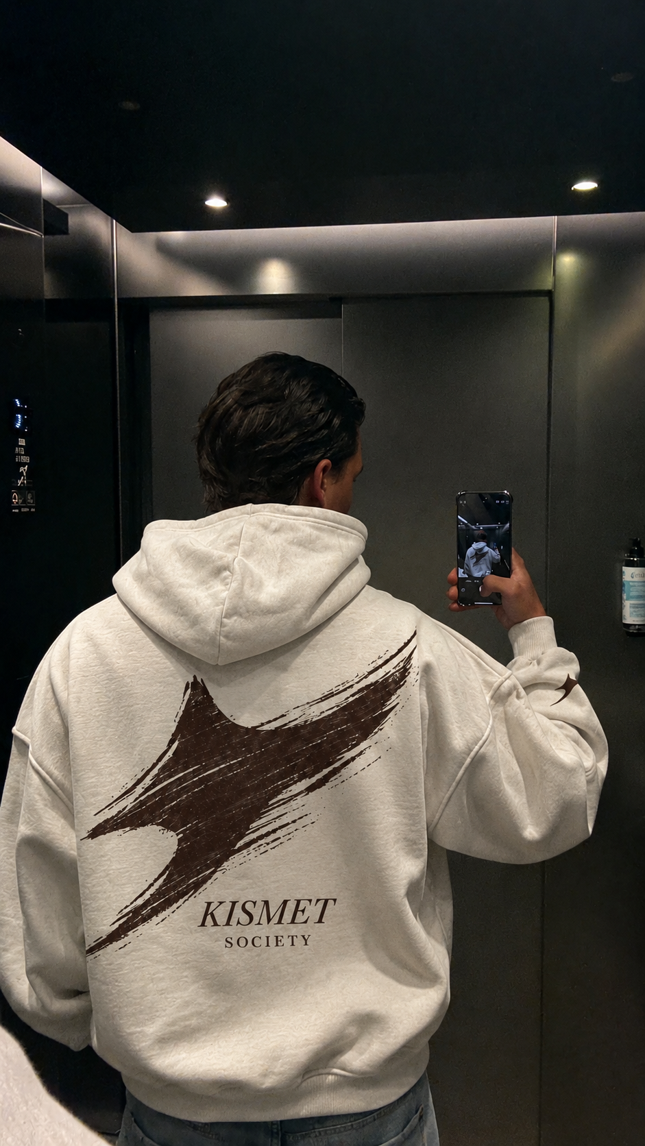 Shooting Star Hoodie Hueso - puesta