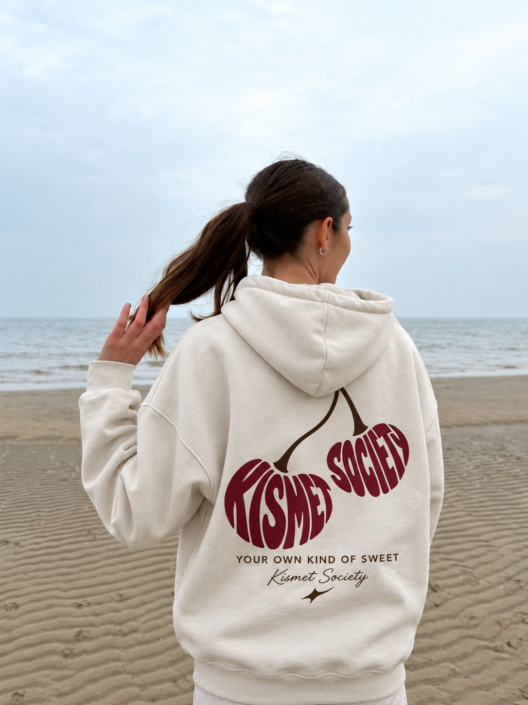 Own Kind Of Sweet Hoodie Hueso - puesta