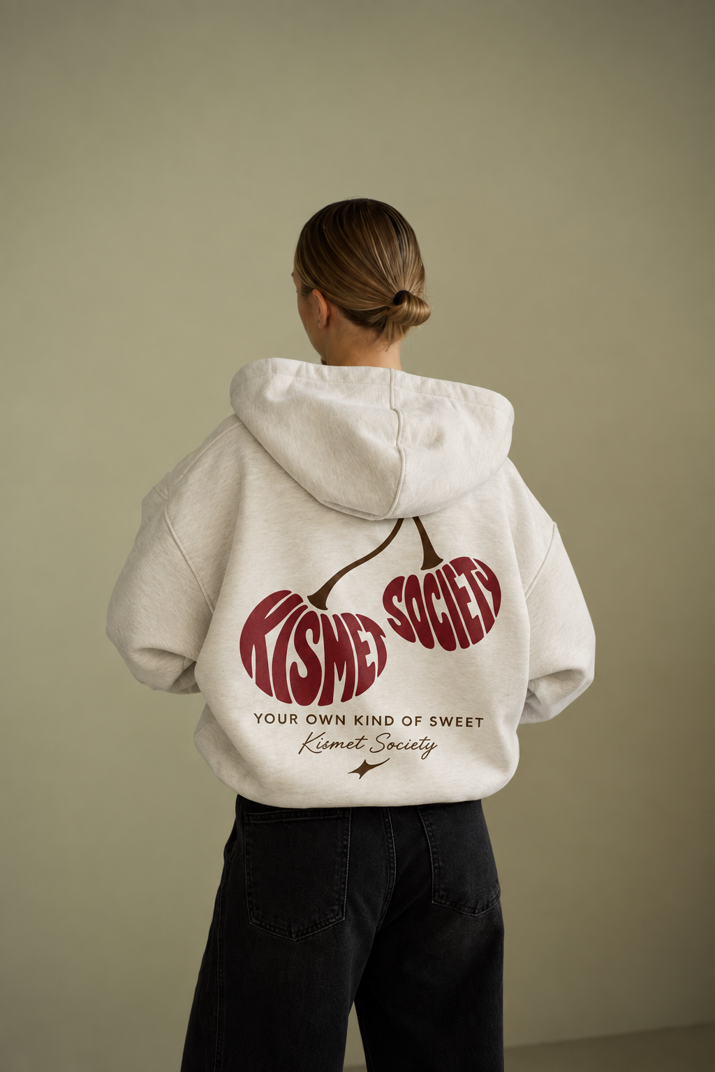 Own Kind Of Sweet Hoodie Hueso - puesta