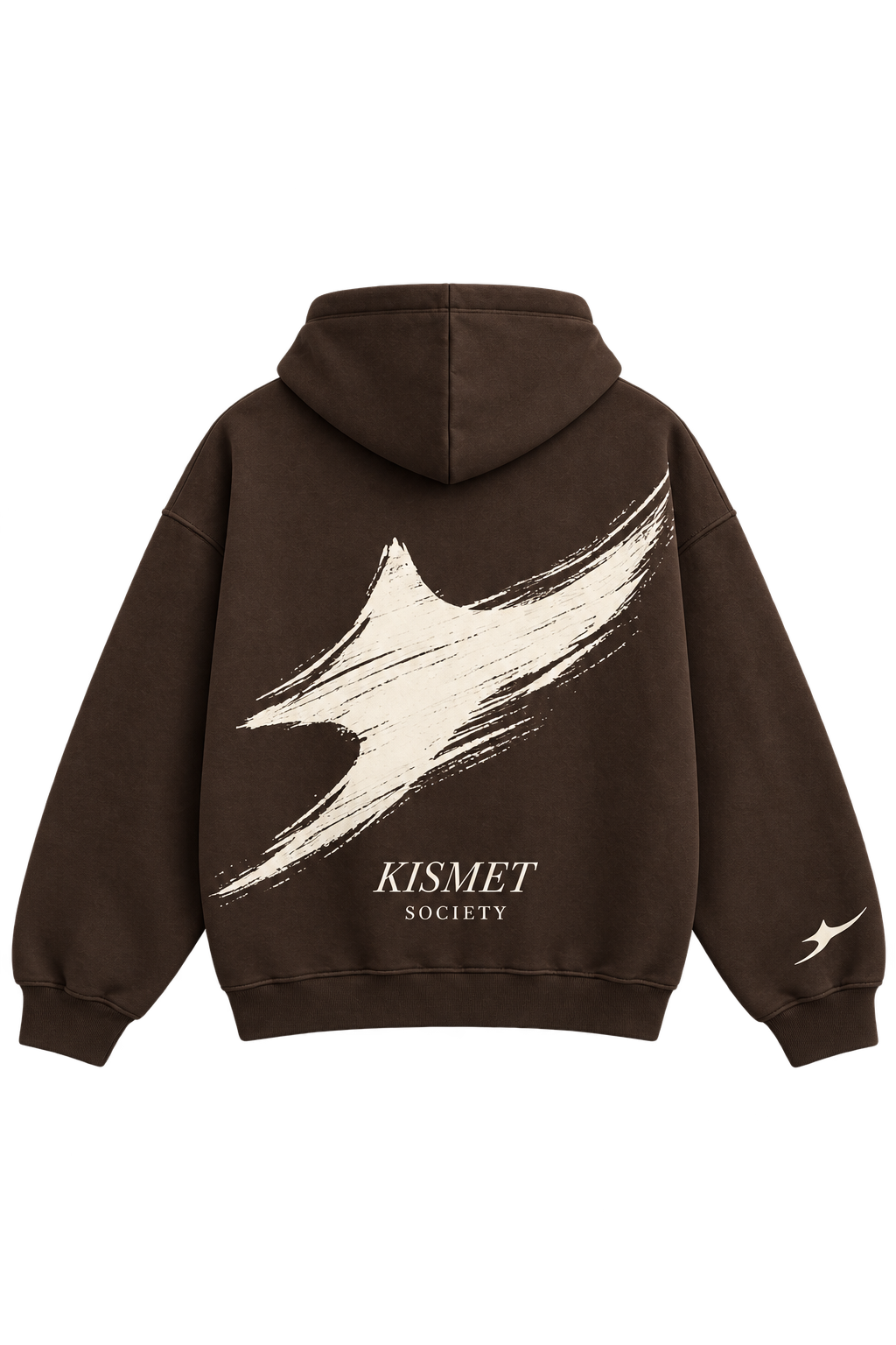 Shooting Star Hoodie Chocolate - espalda